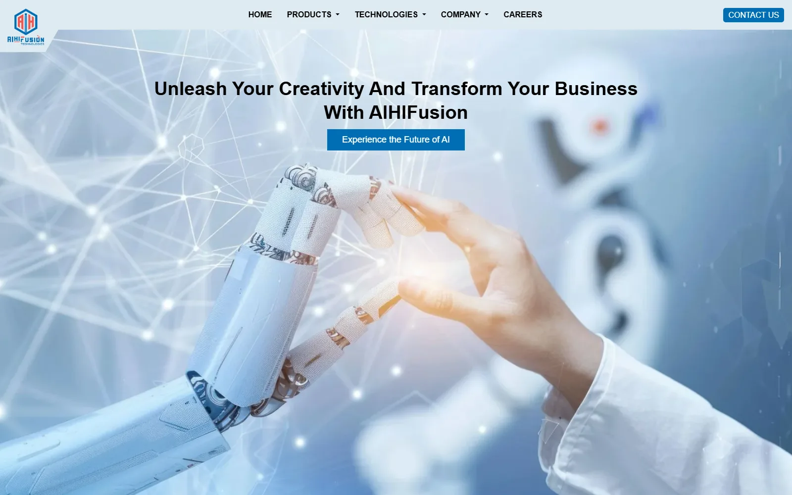AI HiFusion technology company website — built by Kode studio