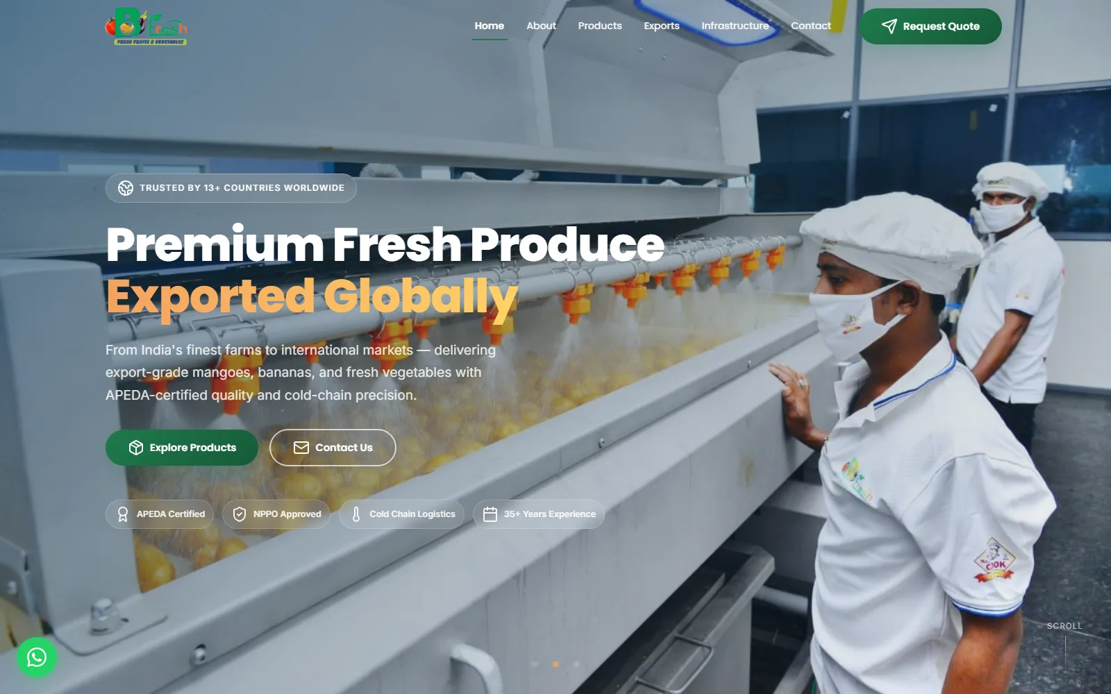 BFresh Vegies fresh produce e-commerce website — built by Kode studio