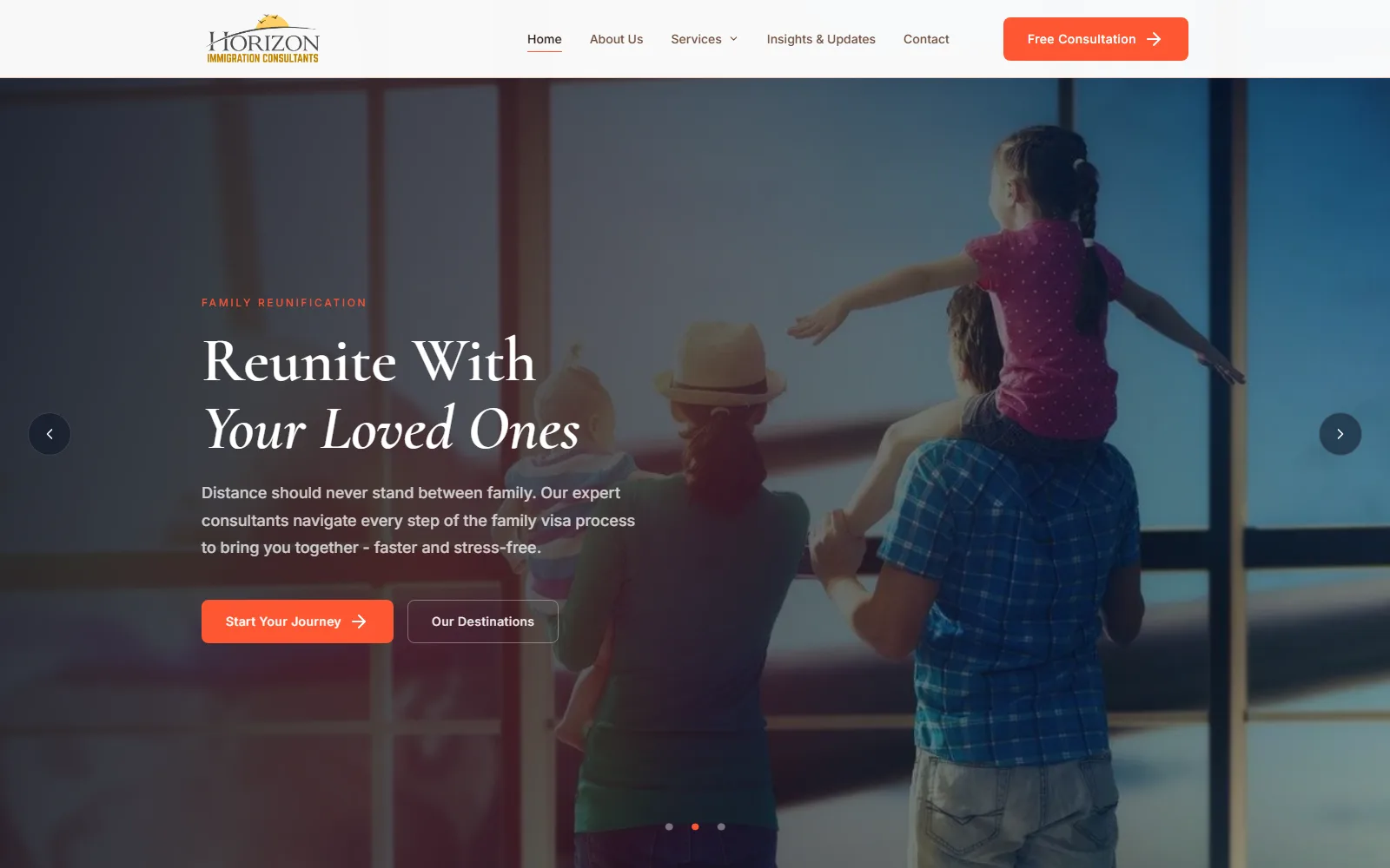 Horizon Immigration Consultants website — built by Kode studio