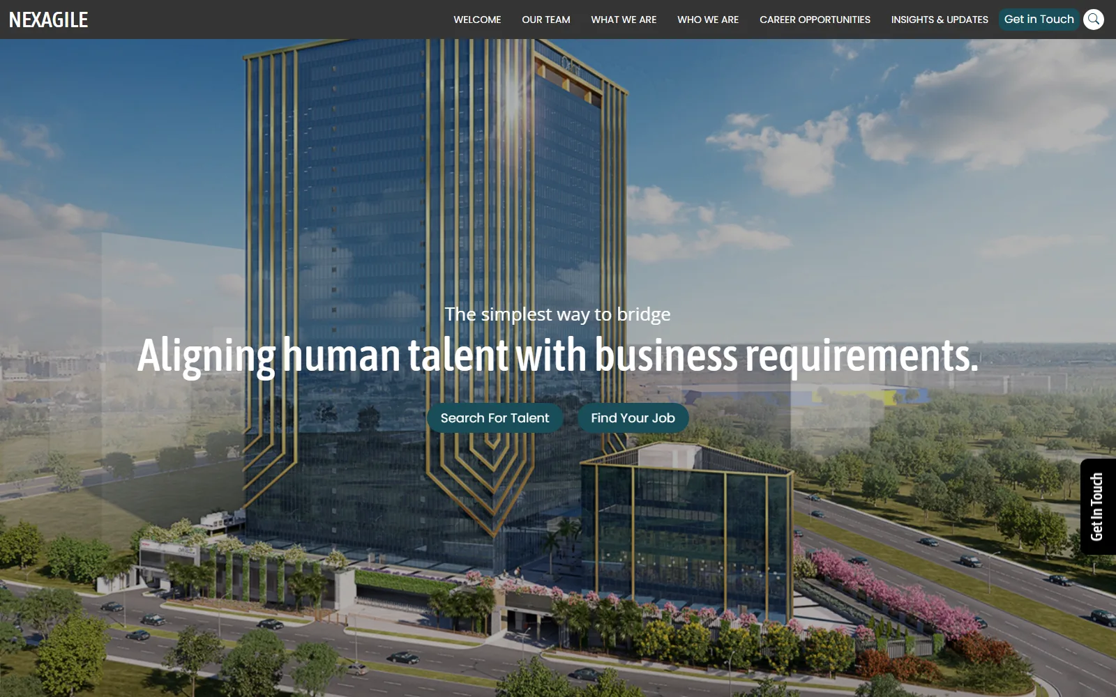 Nexagile IT consulting services website — built by Kode studio