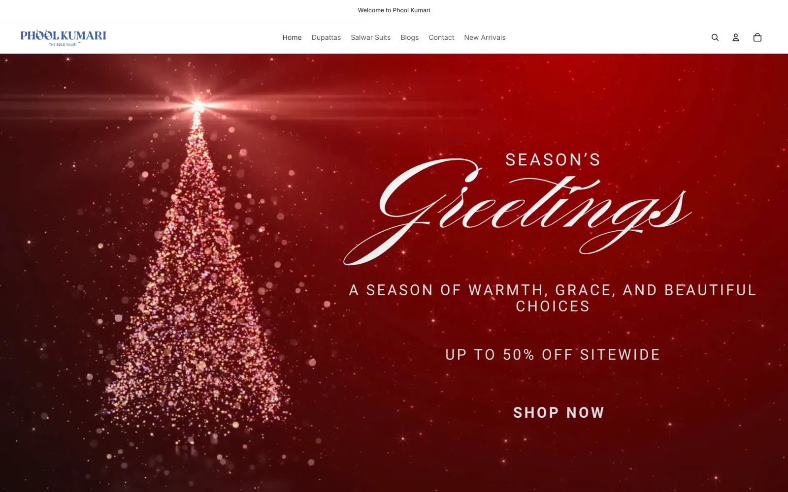 Phoolkumari flowers and gifting e-commerce website — built by Kode studio